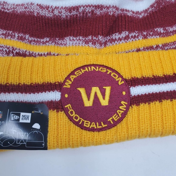 NEW 2021 NFL NEW ERA ON FIELD SIDELINE POM BEANIE - Washington Commanders - Picture 3 of 3